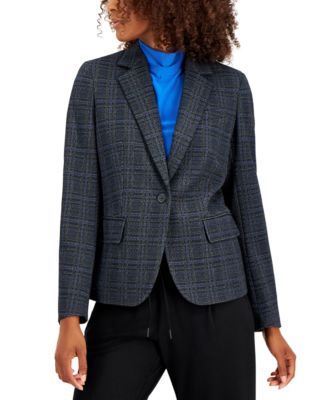 anne klein plaid coat