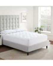 Charter Club Continuous Cool LiquiDry Temperature Regulating Mattress Pad, King, Created for Macy's - White