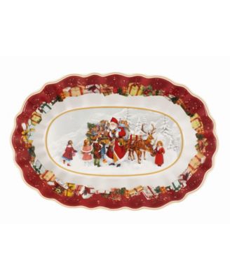 Villeroy & Boch Toy's Fantasy Oval Bowl, Santa and Kids - Macy's