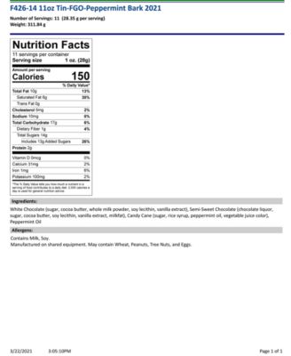 Classic Peppermint Bark, 11 oz., Created for Macy's