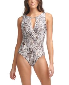 Printed Tummy Control One-Piece Swimsuit