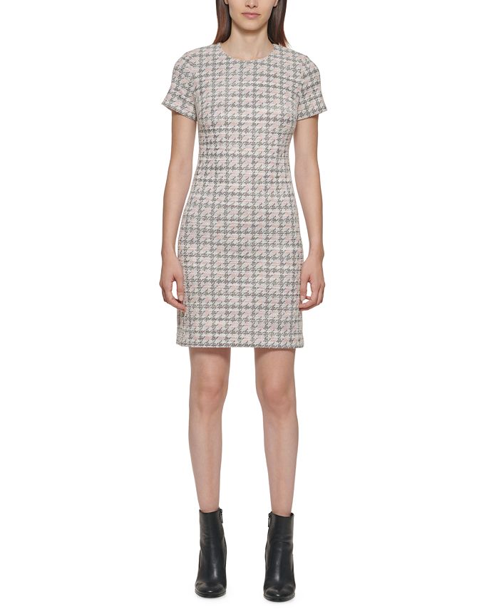 Calvin Klein Tweed Shift Dress - Macy's
