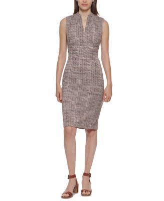 Calvin Klein Tweed Sheath Dress - Macy's