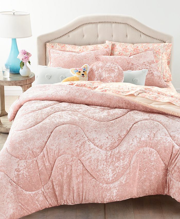 Whim by Martha Stewart Velvet Wave 2Pc. Twin Comforter Set, Created