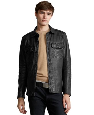 macys polo leather jacket