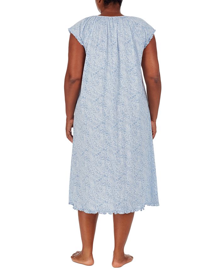 Lauren Ralph Lauren Plus Size Printed Cotton Ballet Nightgown Macy's