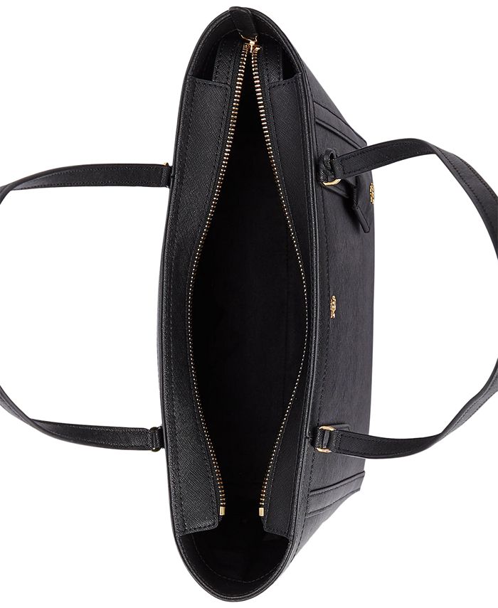 Lauren Ralph Lauren Clare Cross Hatch Leather Slim Tote & Reviews