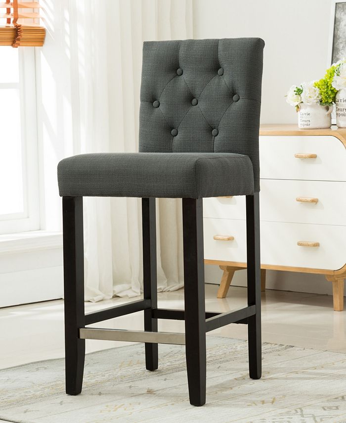 Best Master Furniture Kimberly Upholstered Bar Stools, Set of 2