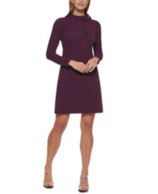 Petite Tie-Neck Shift Dress