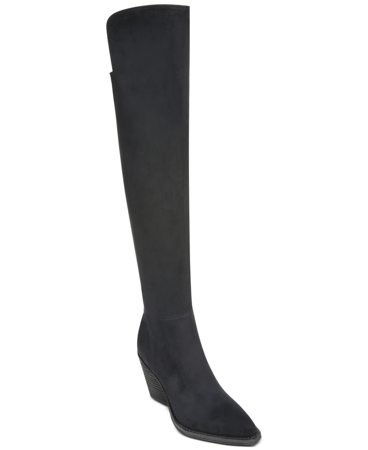 Women's Ronson Over-the-Knee Cowboy Boots - Black Suede