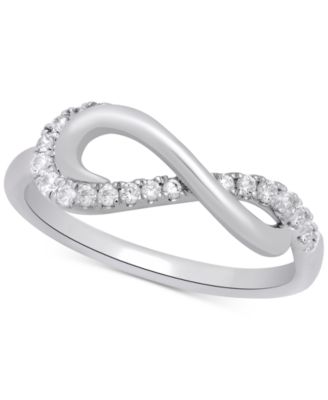 Macy's - Diamond Infinity Ring (1/5 ct. t.w.) in Sterling Silver