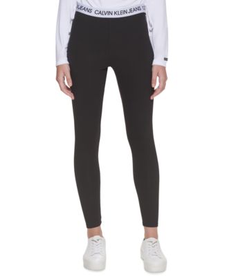 Calvin Klein Jeans - High-Rise Logo-Waistband Pull-On Pants