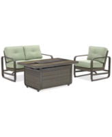 Ellsworth Outdoor 3-Pc. Chat Set (1 Fire Pit, 1 Loveseat & 1 Club Chair), Created for Macy's
