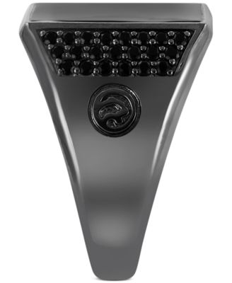 EFFY&reg; Men's Onyx and Black Spinel Statement Ring in Black Rhodium-Plated Sterling Silver