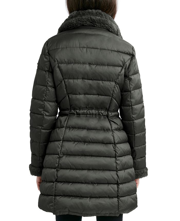 Laundry by Shelli Segal Women's FauxFurTrim Hooded Puffer Coat & Reviews Coats & Jackets