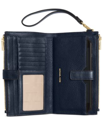 MICHAEL KORS Adele ダブルジップ リストレット ウォレット ロゴ Michael Kors Adele Double Zip Wristlet Wallet - Soft Pink