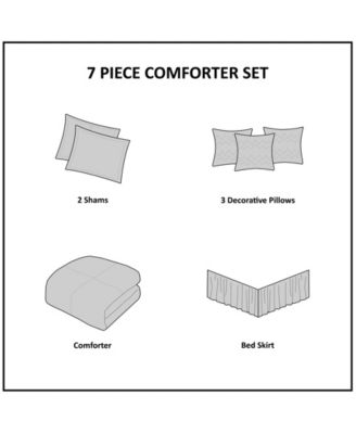 Ridge Herringbone 7-Pc. Comforter Set, Queen