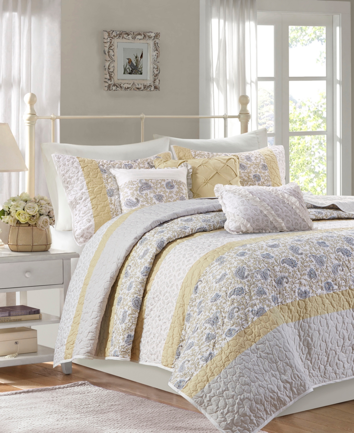 Madison Park Dawn 6-pc. Quilt Set, Full/queen In Yellow