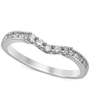 MACY'S DIAMOND CURVED ANNIVERSARY RING (1/3 CT. T.W.) IN 14K WHITE GOLD