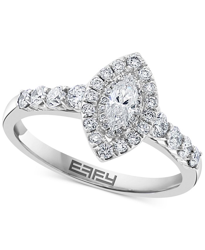 EFFY Collection - Diamond Marquise Halo Engagement Ring (3/4 ct. t.w.) in 14k White Gold