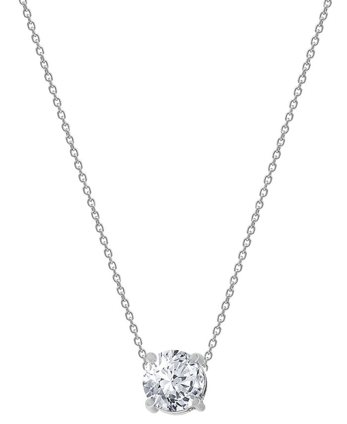 Macy's diamond best sale solitaire necklace