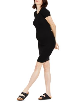 ribbed knit maternity dress