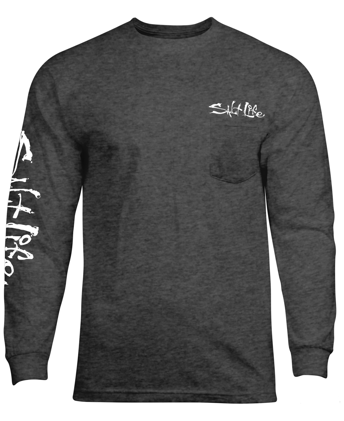 Shop Salt Life Men's Hook, Line & Sinker Logo Graphic Long-sleeve T-shirt In Bluestone