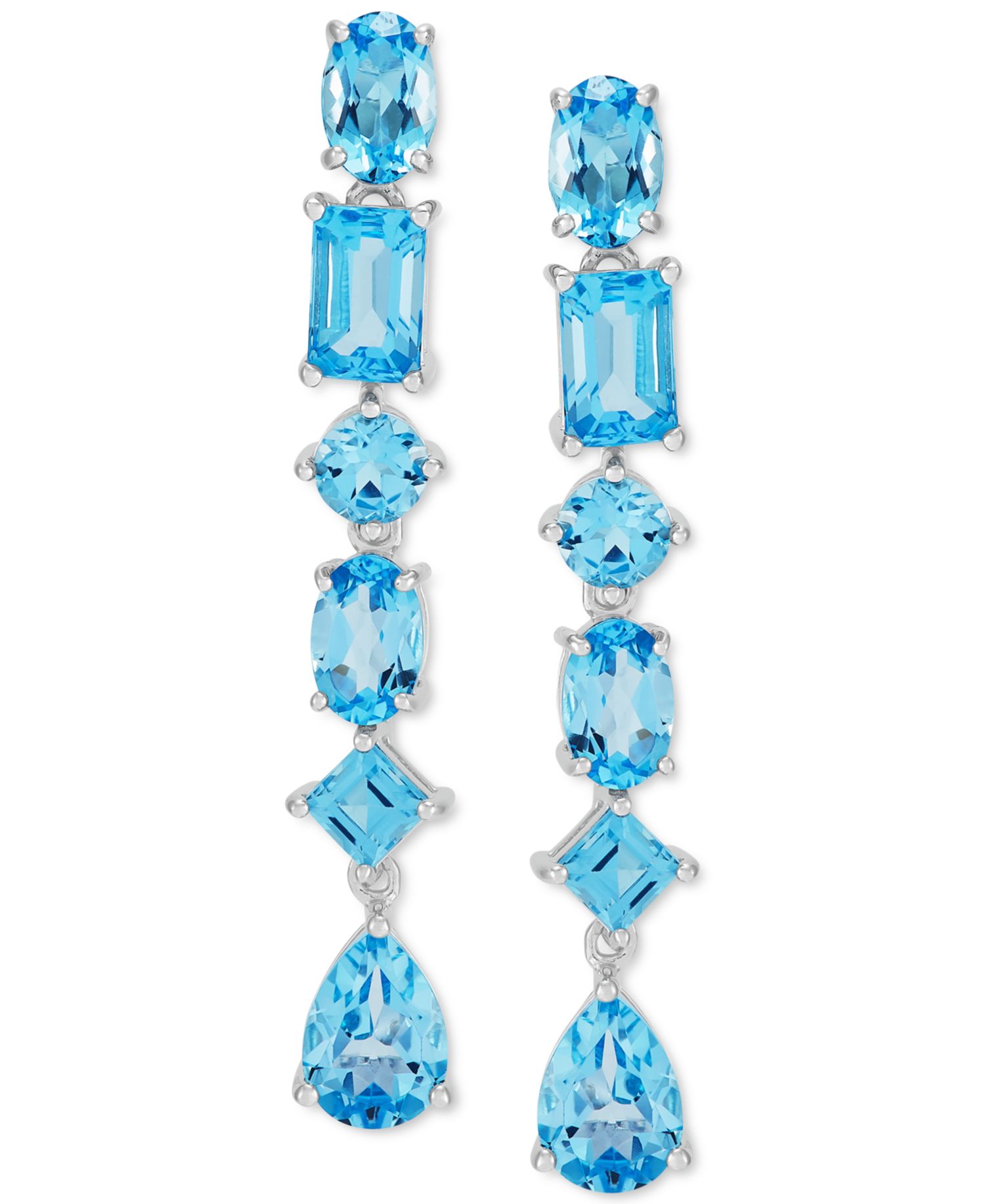 Swiss Blue Topaz Drop Earrings (6-1/5 ct. t.w.) in Sterling Silver (Also in Citrine)