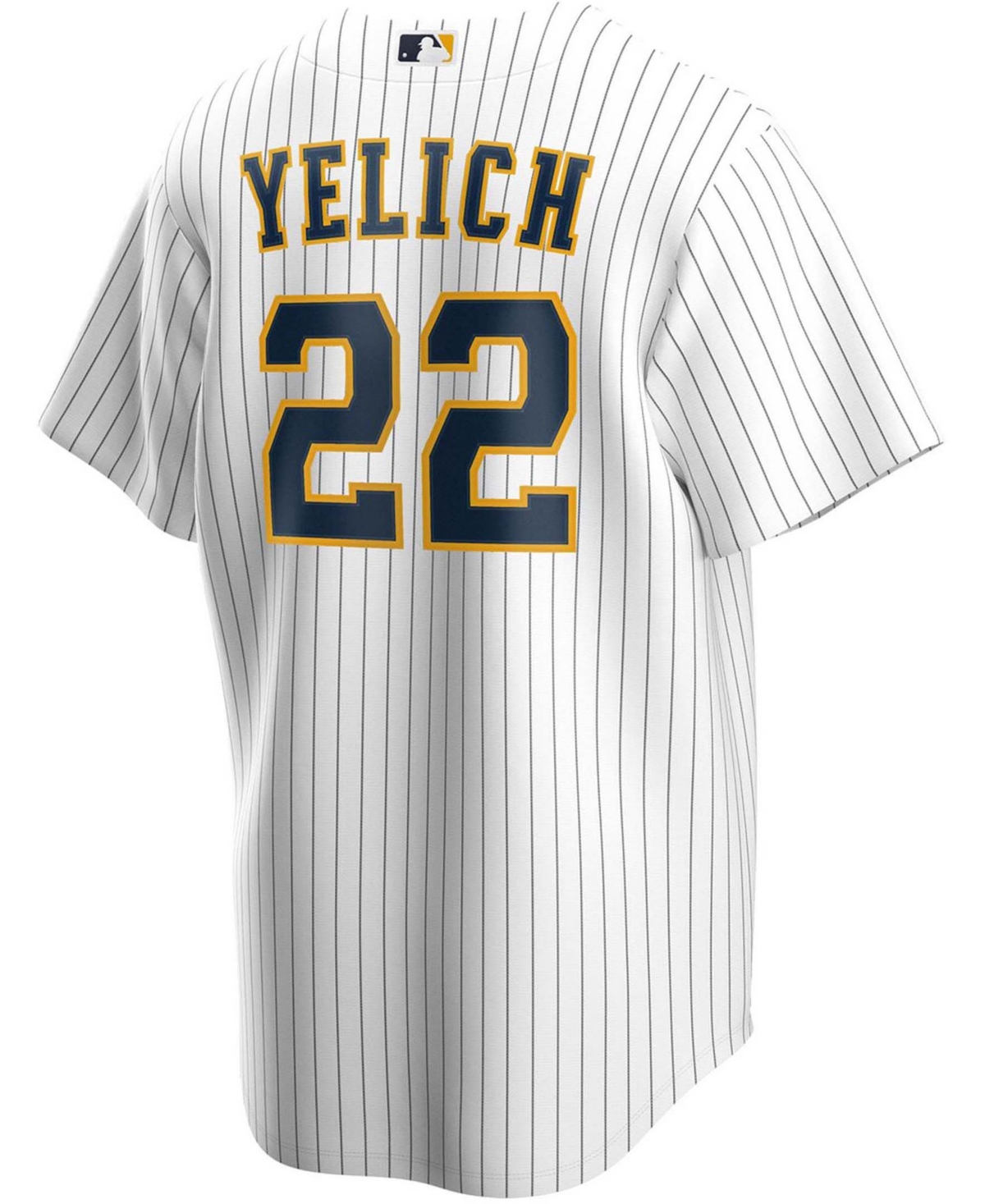 Men's Christian YelichMilwaukee Brewers Alternate Replica Player Jersey - White