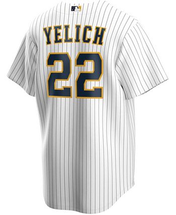 Men's Nike Christian Yelich White Milwaukee Brewers Alternate Replica Player Jersey Size: Large