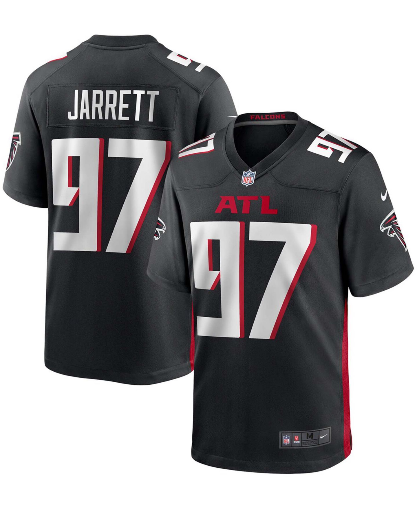 Мужской топ Nike Grady Jarrett Black Atlanta Falcons Game Jersey — фото 1