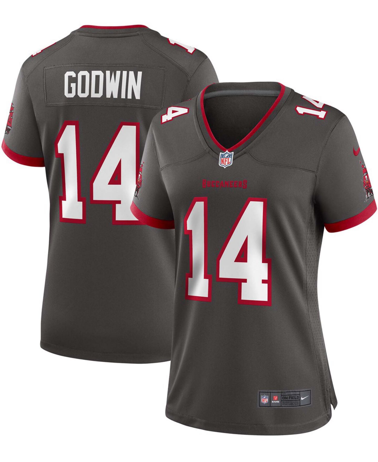 Женский топ Nike Chris Godwin Tampa Bay Buccaneers Alternate Game Jersey, цвет: Оловянный — фото 1
