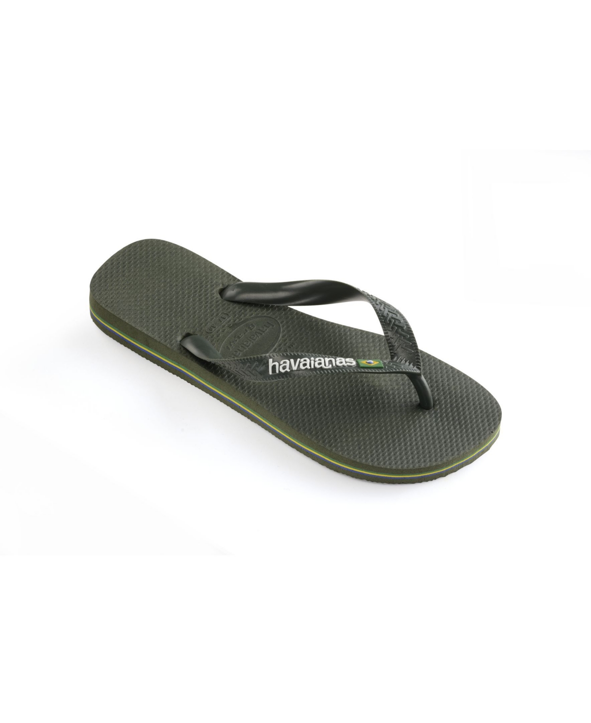 Havaianas Men's Brazil Logo Flip-flop Sandals In Green Olive