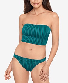 Juniors' Don't Mesh With Me Tube Top Midkini & Banded Hipster Bottoms, Created for Macy's	