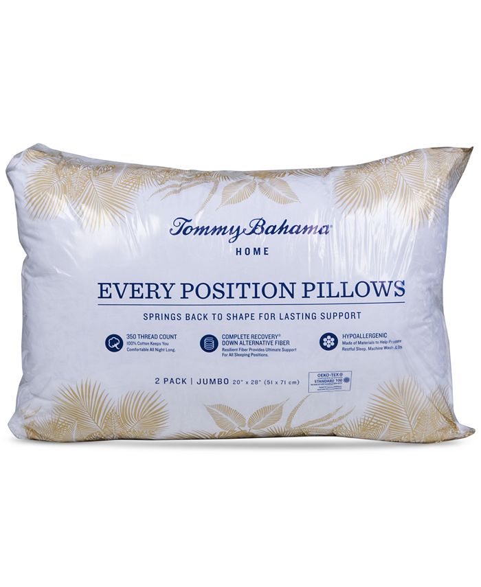 Tommy Bahama Home Every Position Down Alternative Pillows, Set of 2