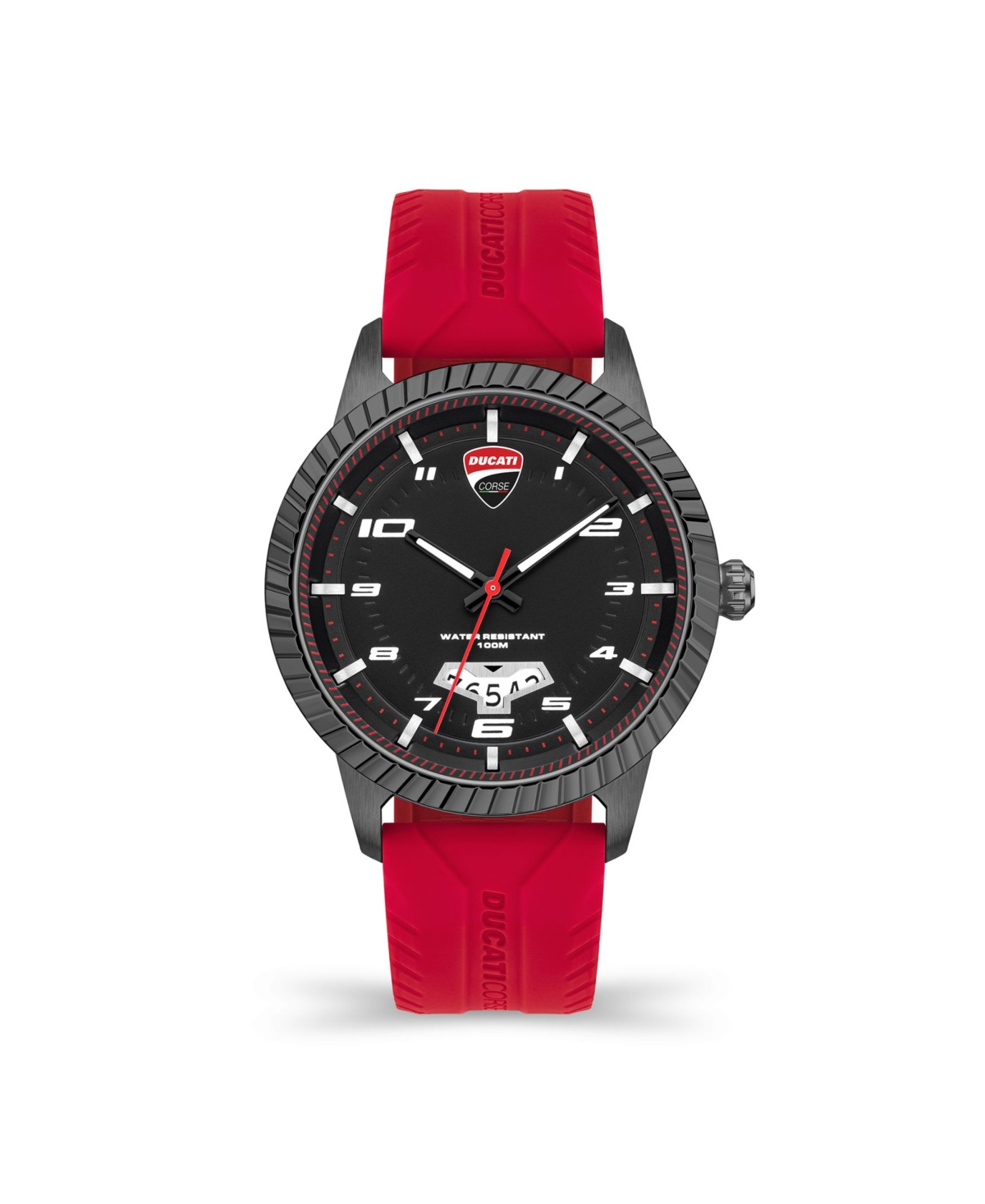 Ducati Corse Men's Podio Red Silicone Strap Watch 44mm