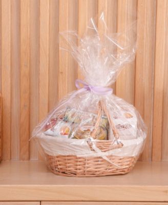 Oval Willow Basket with Double Drop Down Handles