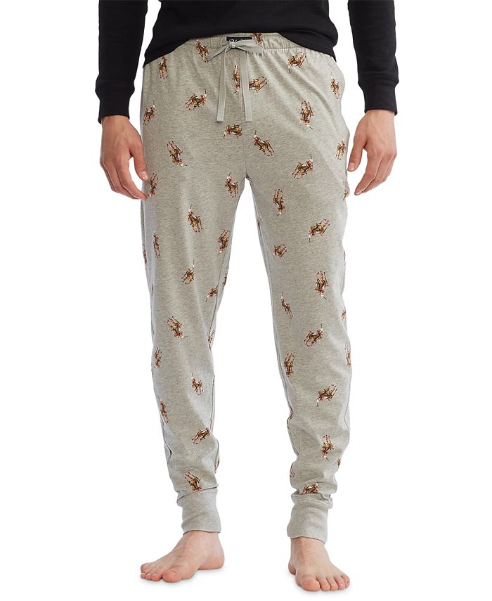Polo Ralph Lauren Men's Knit Allover Logo Jogger Pajama Pants, Created for  Macy's & Reviews - Pajamas & Robes - Men - Macy's