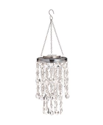 Solar Lighted Jewel Beaded Wind Chime or Chandelier Hanging Decor