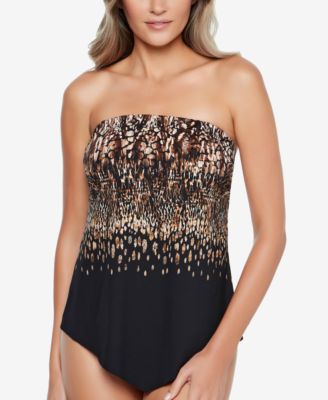 Miraclesuit - Dali Leopard Asymmetrical-Hem Tankini Top