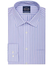 Men's Classic/Regular-Fit Non-Iron Stretch Collar Stripe Dress Shirt
