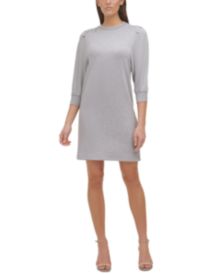 Dolman-Sleeve French Terry Shift Dress