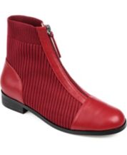 Macy's red clearance ankle boots