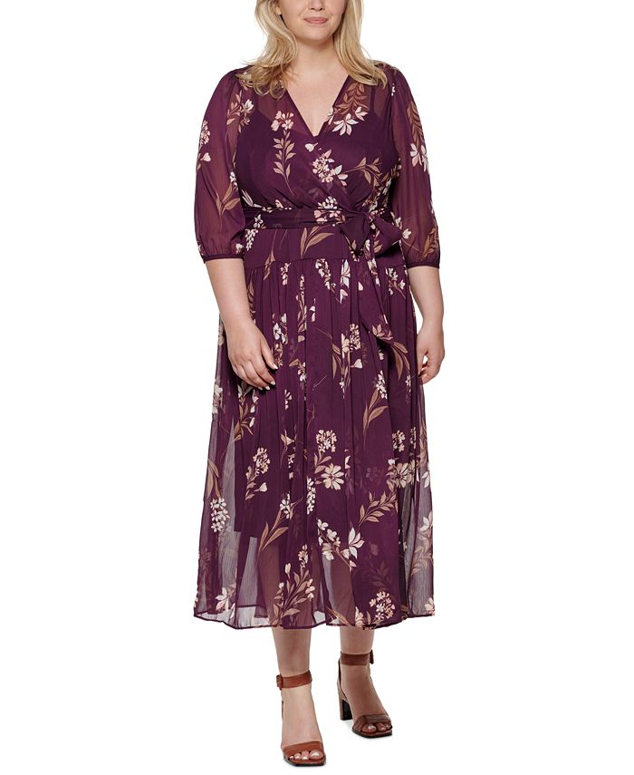 Calvin klein plus size maxi sales dresses