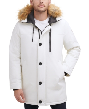 Shop Guess Men's Heavy Weight Parka In Winter White