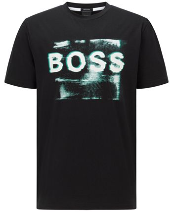 Hugo Boss BOSS Men's Mixed-Print Logo T-Shirt & Reviews - Hugo Boss ...