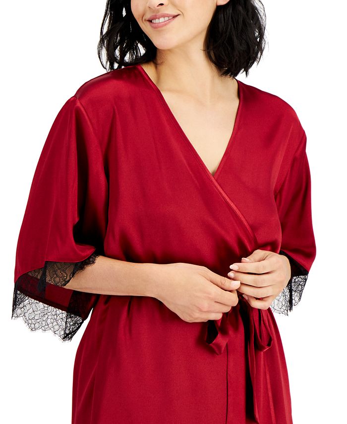 INC International Concepts LaceTrim Wrap Robe, Created for Macy's Macy's