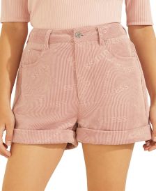 Natalie Logo-Print Corduroy Shorts