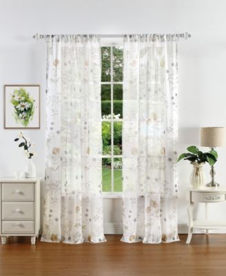 Martha Stewart Collection Marthas Garden Poletop Curtain Panel Sets Created For Macys In Multi