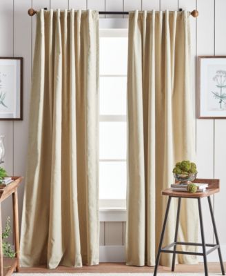 Martha Stewart Collection Lido Backtab Lined Curtain Panels Created For Macys In Gray